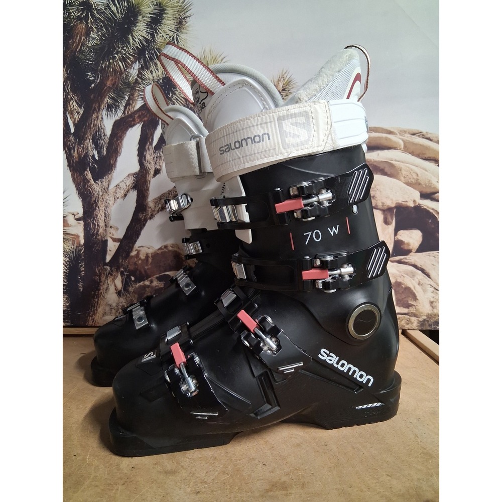 Salomon S/Max 70 W Womens Downhill Ski Boots Black White 98mm Last Flex 70 274mm